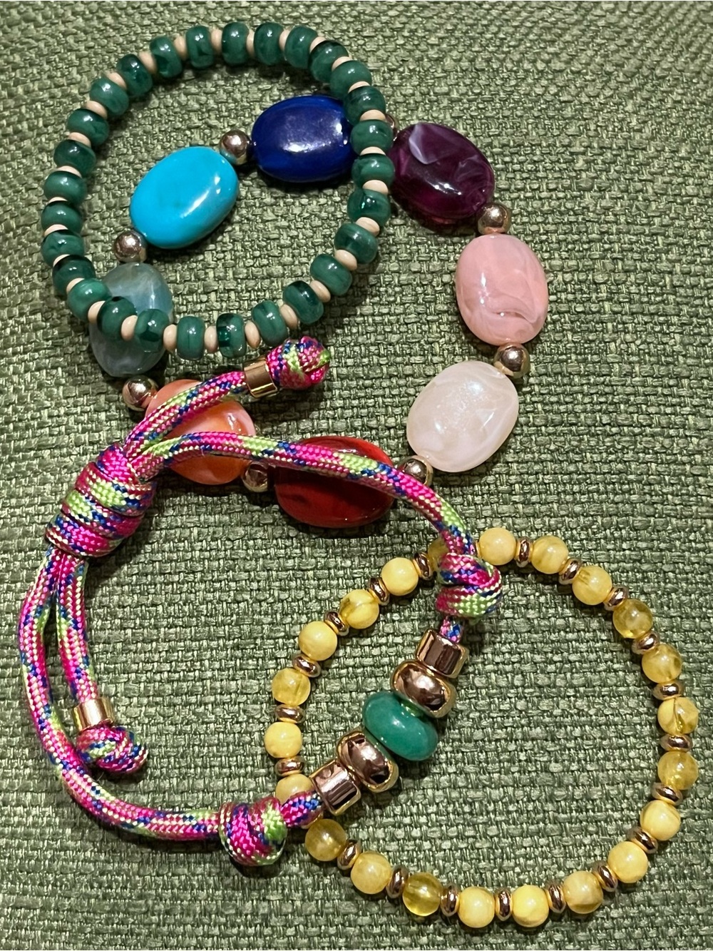 Lilie & White 4 Piece Colorful Stretch/Adjustable Bracelets